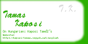 tamas kaposi business card